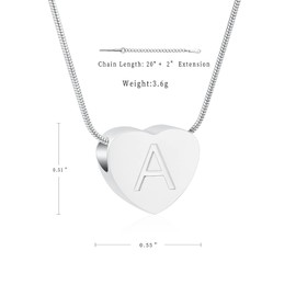 AIWENXI Pet Cremation Jewelry for Ashes Pendant Paw Print Pet Heart Urn Necklace Memorial Keepsake Jewelry for Pet/Dog's/Cat's Ashes Pet Lover Gift