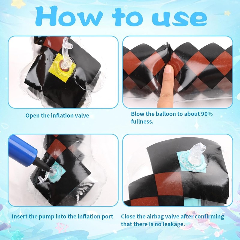 6 Pack Inflatable Pixel Weapons Set,6 Styles Inflatable Sword PVC