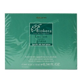 Salerm Biokera Specific Oily Hair Lotion with Indian Cress Extract 0.34oz x 6
