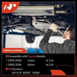 A-Premium Front Exhaust Manifold Catalytic Converter Kit Direct-Fit Compatible with Toyota Camry 2002-2006, Solara 2002-2006, 2.4L, EPA Compliant