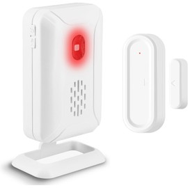 GREENCYCLE Wireless Door Open Chime (Operating Range - 918FT,36 Chime Tunes,4 Volume Levels,LED Flashing Light) 1 Magnetic Door Alarm Sensor, 1 Receiver Battery Operated