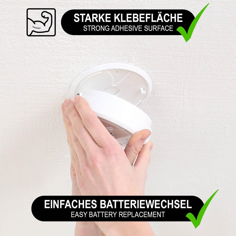 com-four com-four? 5X Magnethalterung fr Sicherheitsmelder - Halterung zum Kleben