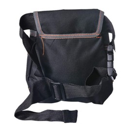 SagaSave 7 Pockets Tool Waist Bag with Wide Belt and Strong Buckle Oxford Cloth Tool Bag for Carpenter, Construction, Stored Various Tools (Green Gray Edge Black)