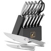 imarku Knife Block Set, Black Knife Set with Block, 14Pcs