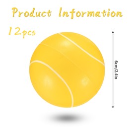 Xujinsongg 12 Pcs Foam Balls, Foam Tennis Balls, Sponge Balls, Soft Sponge Balls