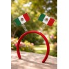 Diadema Mexico Bandera Resorte 2 Pzs Mundial Futbol