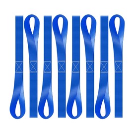 8 PCS Loop Car Tie Down Straps, Fabric Heavy Duty Motorcycle Strength Belts Replacements for Secure, Universal Automotive Cargo Fixing Auxiliary Straps for SUV Truck Bike ATV RV (Blue)