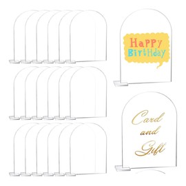 20 Sets Arch Clear Acrylic Table Number Holders with Stand,Arch Acrylic Sign with Clear Stand Seating Cards Wedding Table Numbers Holders DIY Sheet for Wedding Reception Event Party