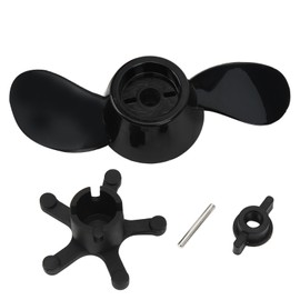 Propeller Thickened Plastic Durable 2 Blade Replacement Propeller for 12V 24V Engines Black