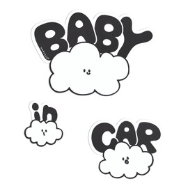 No Border orizinarudoraibusain Sticker Cloud Family (Baby in Car) [Seal Type] STC – 002ag/Small