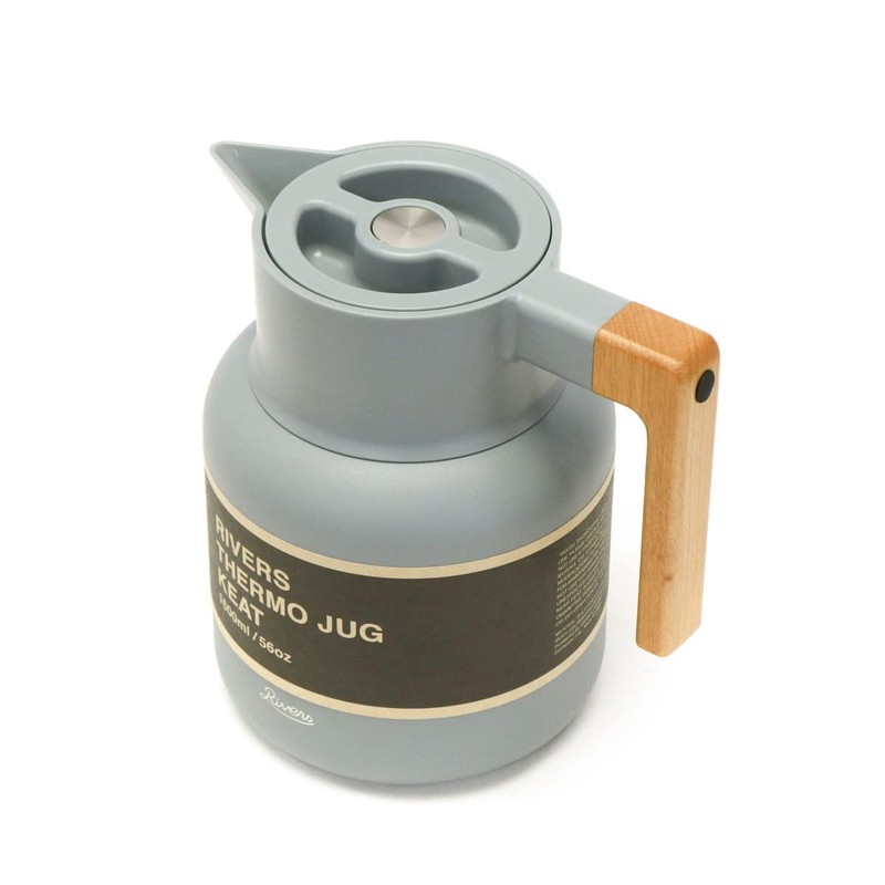 Rivers Thermo Jug Keat 1600 Thermo Jug, 1.6 L Black