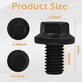 Xihu 2307305 Pro Series Torque Converter Bolt, Fully Threaded, Kit for General Motors 4L60/4L80 P/N, 6 Pack