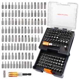 PRIDE&CRAFT 102 Piece Screwdriver Bits Set with 1/4 Inch Quick Release Bit Holder, Premium Safety Mini Screwdriver Set, Magnetic Drill Bit Holder