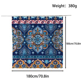 FAIRYGATE Bathroom Curtains Window Shower Curtain Heavy Duty Polyester Fabric Waterproof Digital Painting Pattern for Shower Stall Bathroom Curtains with 12 PCS Hooks B8617