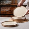 E-far 10.5” Ceramic Dinner Plates Set of 6, Large Reactive