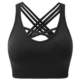 ANGOOL Sports bras for women, black