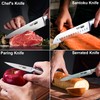Cooks Standard Kitchen Knife Set with Block 6-Piece, Stainless Steel