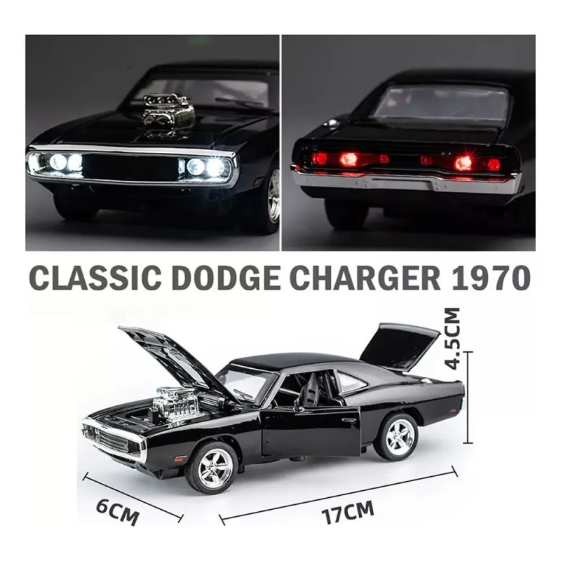 Coleccion Escala Coche Challenger Con Luz Y Sonido Base 1:32