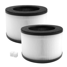 M01 H13 True HEPA Air Purifier Filter Replacement, Compatible with MOOKA M01 Air Purifier, 3-in-1 High-Efficiency Activated Carbon, 2 Pack + 12 Aroma Pads