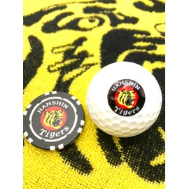Hanshin Tigers Golf Gift Set Gift Set Present Golf Ball Chip Marker Towel Hand Towel Conveyor Prize Character Pro Baseball