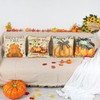 Patioland Set of 4 Pumpkin Throw Pillow Covers 16 x