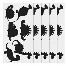 5 Sheets Down Jacket Repair Patch, Self Adhesive Black Nylon Repair Patch Tape for Down Jackets Coats Tents Sleeping Bags (Dinosaur)