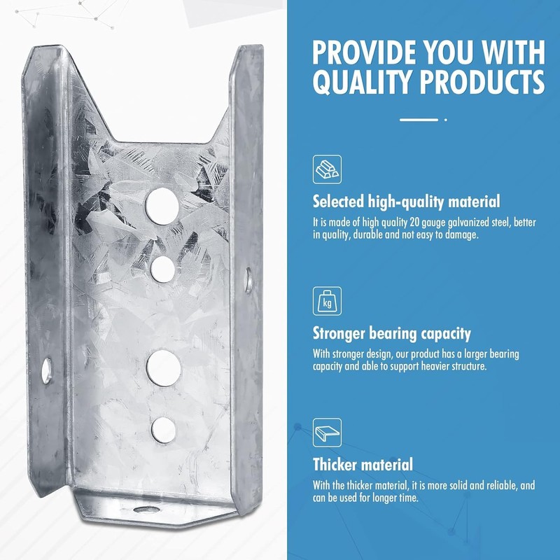 LukLoy 40 Pack 2x4 Brackets for Wood Rail, Fence Brackets