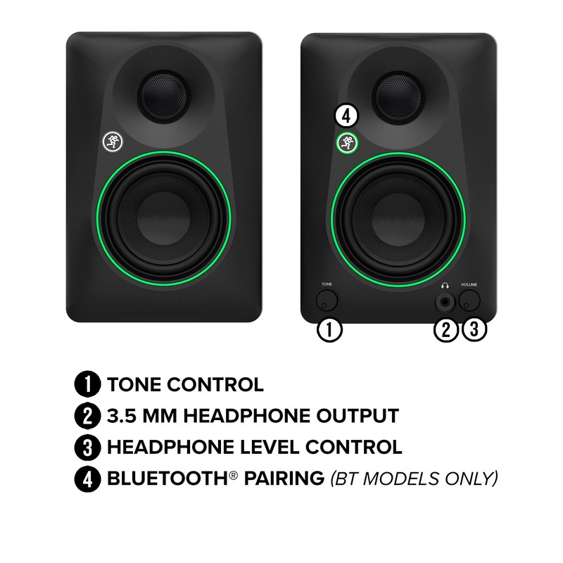 Mackie CR4.5BT 4.5-inch Powered Bluetooth Studio Monitors