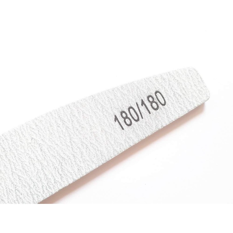 8X Nail Files Zebra Shape Half Moon Chose GRIT Double