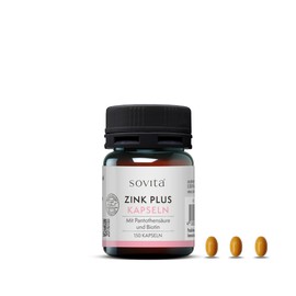 Sovita Zinc Plus Capsules | Valuable Zinc and Biotin | 150 Capsules | Dietary Supplement