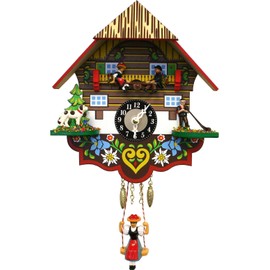Alexander Taron 193KSQ ENGSTLER Battery - Operated Cuckoo Clock - Mini Size, Multi