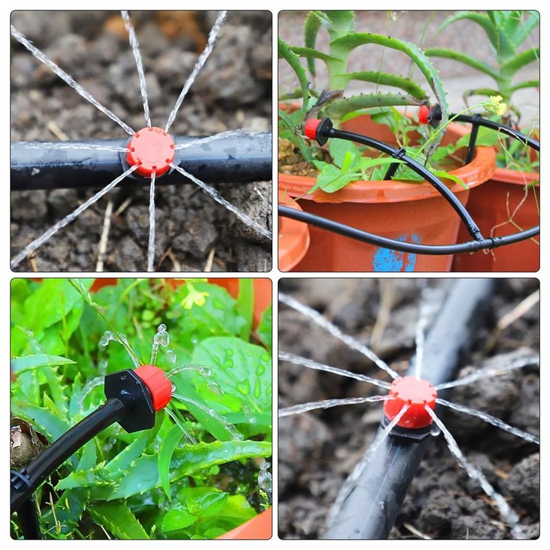 Tadipri 50 Adjustable Micro Drip Dripper Ground Anchor Garden Micro