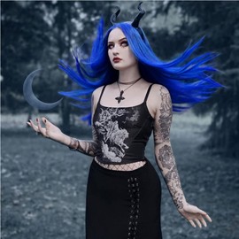 Angle Lucky Blue Lace Front Wig Long Straight Navy Blue Middle Part Wig Synthetic Blue Glueless Replacement Wig Heat Resistant Fiber Cosplay Party Makeup Soft Wigs