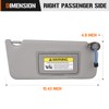 Sun Visor with Light for Honda Accord 2008-2017, Right Passenger