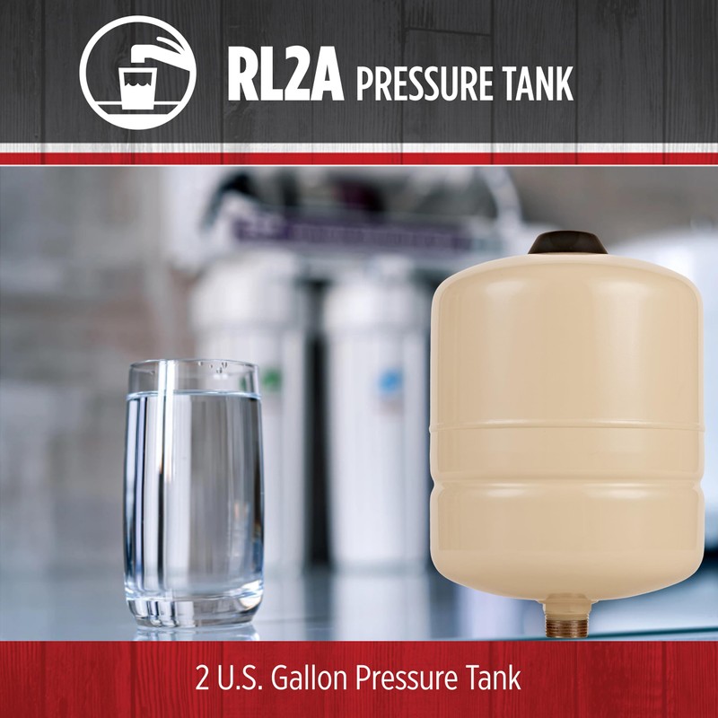 Red Lion RL2A - 2-Gallon Inline Pre-Charged Pressure Tank for
