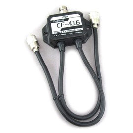 Comet CF-416A HF/VHF/UHF Duplexer with Coaxial Cable Harness for Transceivers and Mobile Radios 1.3-30 MHz and 49-470 MHz Frequency Separation Durable Wideband Communication Accessory