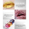 Glitter Lip Gloss Gold, Metallic Shimmer Liquid Lipstick 24 Hours