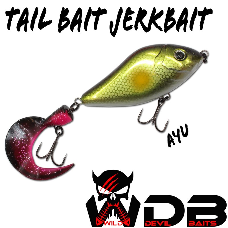 Angel-Berger Wild Devil Baits Tail Bait Jerkbait Jerk Wobbler (AYU,