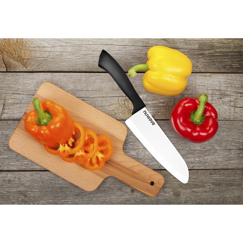 Nuwave 4-piece White Ceramic Set – Includes 3” Paring Knife,