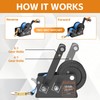 Zanthoxa 3500lbs Boat Trailer Winch, Heavy Duty Boat Winch with