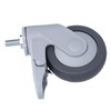 4in Caster M12 Thread Stem Silent Universal Wheel with Brake