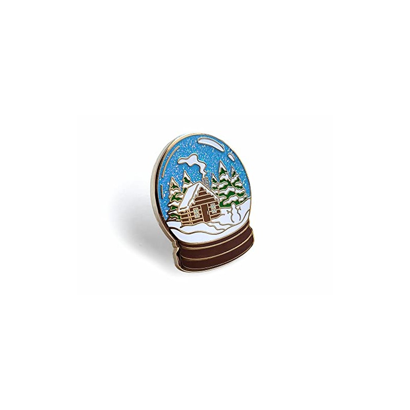 Pinsanity Snow Globe Enamel Lapel Pin