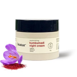 Inatur Kumkumadi Face Cream(50g) Night Cream, light weight, Non-Comedogenic, Improves Skin Texture, 50g