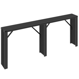 YATINEY Console Table, 70.8" Long Behind Couch Sofa Table, Entryway Table, Farmhouse Console Table for Narrow Spaces, Hallway, Living Room, Black CT31BB