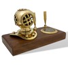 aubaho Pen Holder Desk Compass Diving Helmet Ship Maritime Nautical