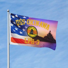 Uss Okinawa Lph-3 Garden Flag Outdoor Flags Double Sided Flag3x5ft