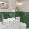 DEWOO Peel and Stick Subway Backsplash Green Kitchen Bathroom Rectangle