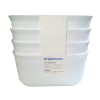 Brightroom White Brightroom 4pk Flexible Storage Container Bins 3L Medium