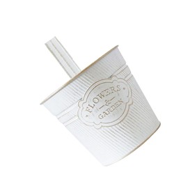 Outanaya Hanging Retro Iron Flower Pot Vintage Planter with Smooth Surface for Home Decor Courtyard and Garden Simple Flower Holder for Indoor and Outdoor Use