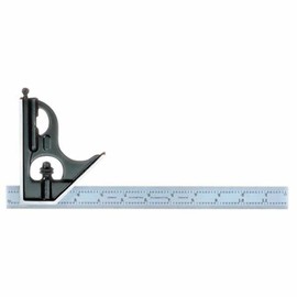 Starrett C33H-12-4R 12" 4R 2 Pc Hardened Iron Combo Square Set